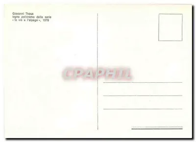 Boi esculpido em madeira policromada — Giovanni Thoux — série «a vida na alpina», 1978 — Verso