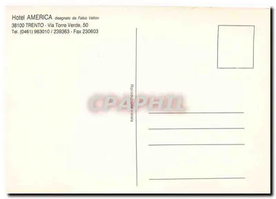Hotel America — desenho de Fabio Vettori — editor Hotel America — Verso