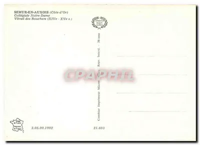 Vidro dos Carneiros — Colegiata Nossa Senhora — Semur-en-Auxois (Côte-d'Or) — Verso