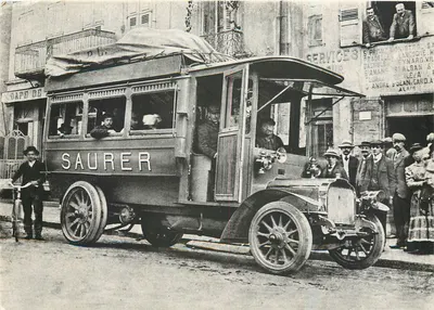 Velho Saurer antecessor do Pullman — 1910 — Éditions Arisère e DEMO