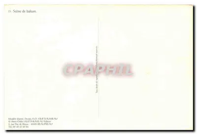 Scena balkonowa — Anne Odile — wydawca Huet-Humeau, nr 77 — Rewers