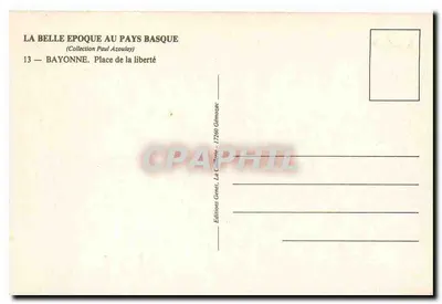Bayonne — A Praça da Liberdade — LL. — Verso
