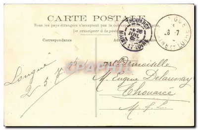 Les Tuffeaux (M.-et-L.) — Zamek i Kościół — Fr. Voelcker, fot., Saumur, déposé — Rewers