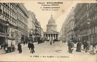 Paris — Rue Soufflot — O Panteão — A. Cardon-Duverger