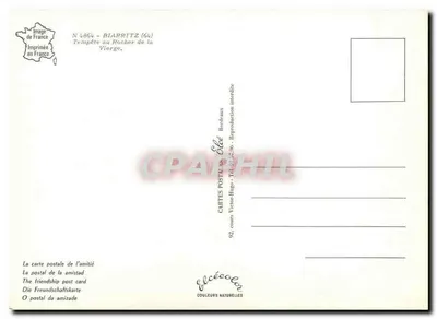 Biarritz (64) — Rocher de la Vierge — Editor Elée, n° 4864 — Verso