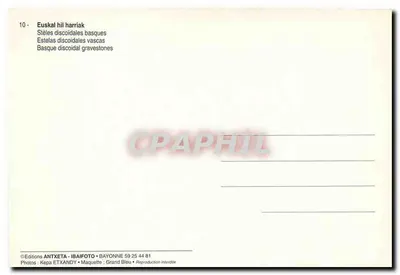 Baskische schijfvormige steenstenen — Euskal Herria — Uitgaven ANTIXETA - IBAIFOTO — Achterkant