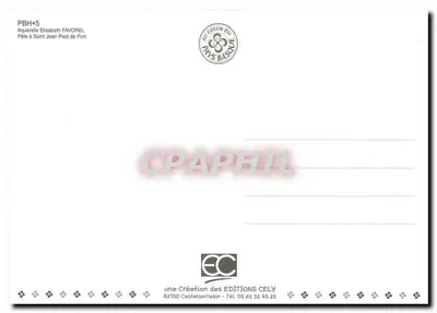 O País Basco — Aquarela de Elisabeth Favorel — Edições Cely — Verso