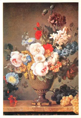 Flores e frutas — Anne Vallayer-Coster (1744-1818)