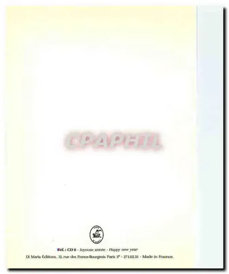Dois borboletas em forma de fadas em um copo de coquetel — Di Maria Éditions, n° CD 6 — Verso