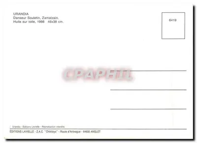 Tancerz souletin — malowanie olejne — Wydawnictwo Lavielle — Rewers