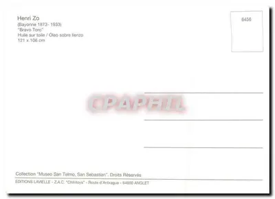 Braço Toro — Olie op doek — Edities Lavielle — Achterkant