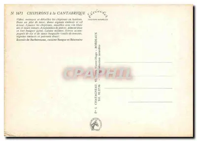 Refeição diante de um fogo de lareira — Editor Elcé, n° 1671 — Verso