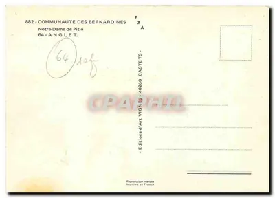Notre-Dame de Pitié — Anglet — Éditions d'Art Vignets — Verso
