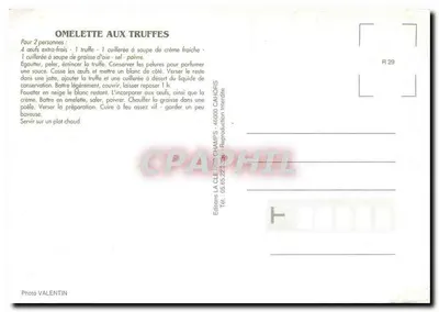 Omlet z grzybami truffelowymi — przepis — Wydawnictwo LA CLÉ DES CHAMPS, R 29 — Rewers
