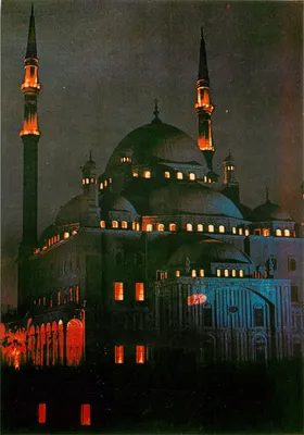 Cairo - Citadela: Mesquita Mohamed Aly iluminada à noite — n° 5.22