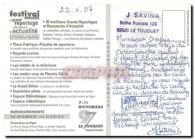 Festival internacional do grande reportagem e da atualidade — Figra 97 — Le Touquet-Paris-Plage — Verso