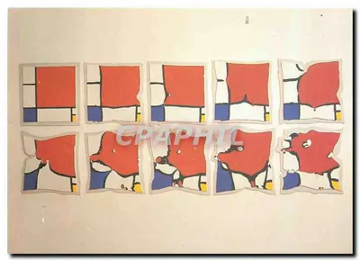 Mondrian - ramollissements — Pol Bury, 1982 — CP 520