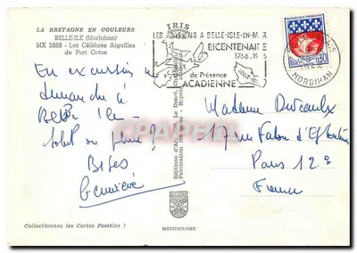 As Célèbres Aiguilles de Port-Coton — Belle-Île-en-Mer — Éditions d'Art JOS — Verso