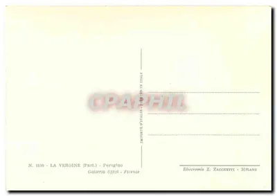 A Virgem (Part.) — Perugino — Editor Z. Zacchetti, Milão — Verso