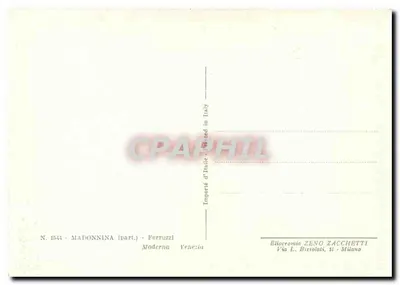 Madonnina (part.) — Ferruzzi — Eliocromia Zeno Zacchetti, Milão — Verso
