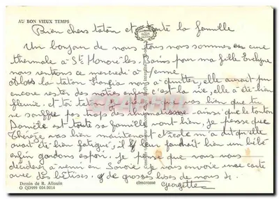No bom velho tempo... — publicidade nostálgica para as senhoras — desenho de R. Allouin — Verso