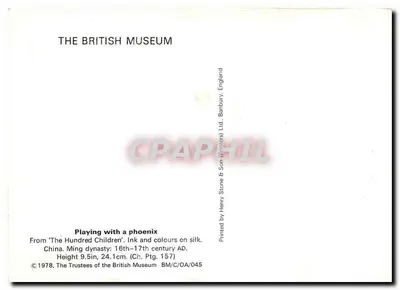 Dzieci grające z fenioksem — Wycinek z 'Stu Dzieci' — British Museum — Rewers