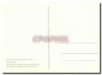 Ching Shan — Oto jesień w bambusie — BUCHHEIM KUNSTKARTE 1078 — Rewers