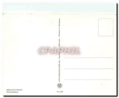 Słoneczniki – malowanie akwarelą – Brigitte Wilke, seria nr 4798 — Rewers