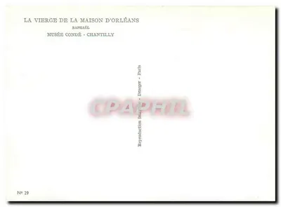 A Virgem da Casa de Orléans — Raphaël — Museu Condé, Chantilly — Reprodução n°29 — Verso