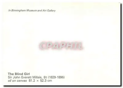 Dziewczyna niewidoma — obraz po John Everet Millais — Birmingham Museum and Art Gallery — Rewers