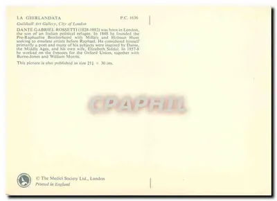 La Ghirlandata — Dante Gabriel Rossetti — The Medici Society Ltd. — Rewers