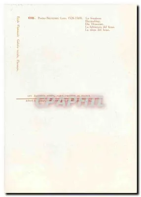 La faenaion — Peeter Brueghel (hacia 1528-1569) — Ediciones Nomis, París — Reverso