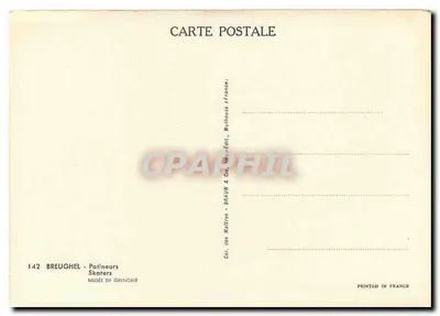 Schaatsers — winterscène — uitgave Braun & Cie, n°142 — Achterkant