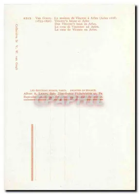 Dom Vincenta w Arles — 1888 — Wydawnictwo Nomis, Paryż — Rewers
