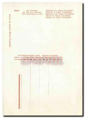 Diptyque van Jehan Carondelet — weergave van Jean Carondelet en de Maagd met het Kind — uitgever Les Éditions Nomis, Parijs — Achterkant