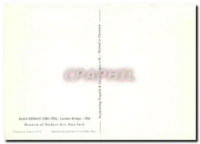 London Bridge — 1906 — André Derain — Fingerle & Co., Berlin — Rewers