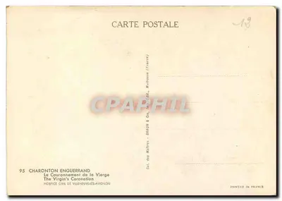 La Coronazione della Vergine — scena religiosa — editore BRAUN & Cie, Mulhouse — Verso