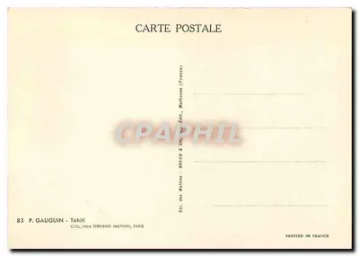 P. Gauguin - Tahiti — Coleção Mme Fernand Halphen — n°83 — Verso