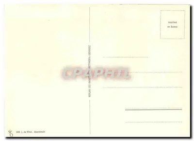 O Jantar de Pedro — reprodução da pintura de Leonardo da Vinci — editor VERLAG LEOPOLD WETTINGEN / SCHWEIZ — Verso