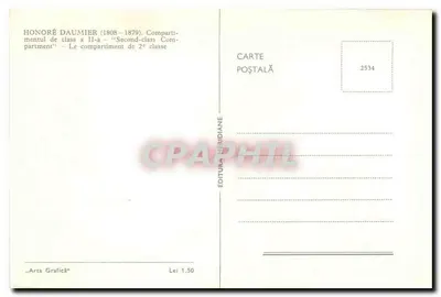 Compartmento de 2ª classe — Honore Daumier — Editor Arta Grafică, n° 2534 — Verso