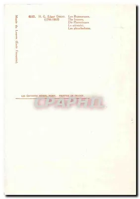 As Passadeiras — Editora: Les Éditions Nomis, Paris — Número de série 6112 — Verso
