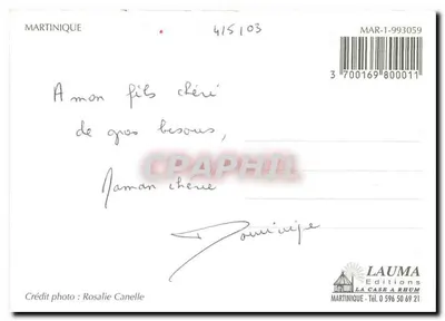 Dzieci — Martinika — LAUMA Editions, n° 415103 — Rewers