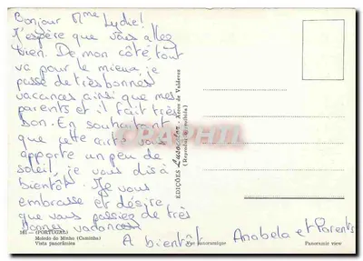 Moledo do Minho — Panoramic view — Éditions Lusocolor, n°161 — Back