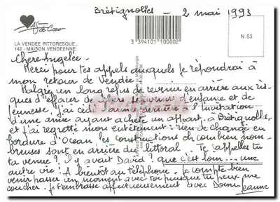 Maison Vendéenne — Brétignolles — wydawca CPAPHET, nr 53 — Rewers