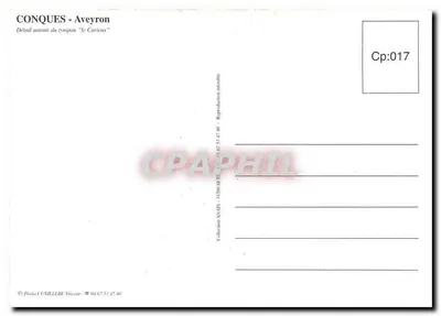 Conques — le Curieux — szczegół wokół tympanu — Kolekcja CUNILLERE — Rewers