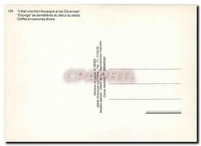 Couvigues e dentellières — Auvergne e Cévennes — Edições Chavanac-Lafayette — Verso