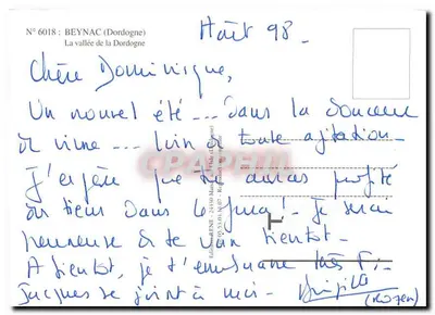 La Dordogne — Valle della Dordogne — Edizioni RÉNÉ - 24190 Marais (Dordogne) N° 6018 — Verso