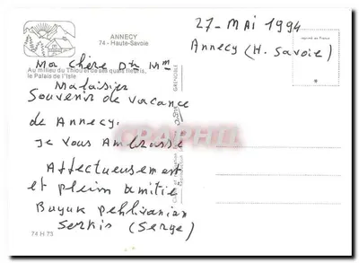 Annecy — Palazzo dell'Isola — editore Grenoble — Verso