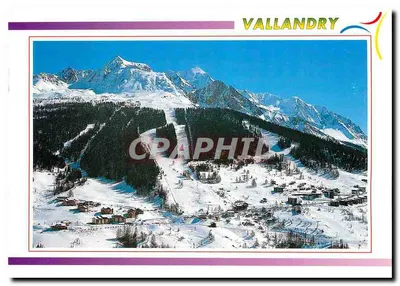 Vallandry — vista aérea nevada — Ediciones Révalpa Albertville