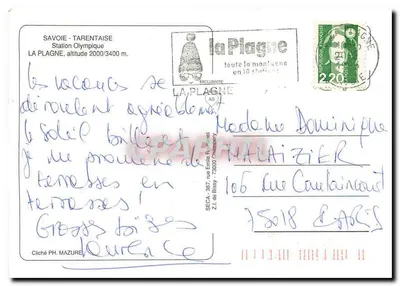 La Plagne — Estação Olímpica — Verso